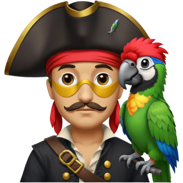 pirate and parrot emoji