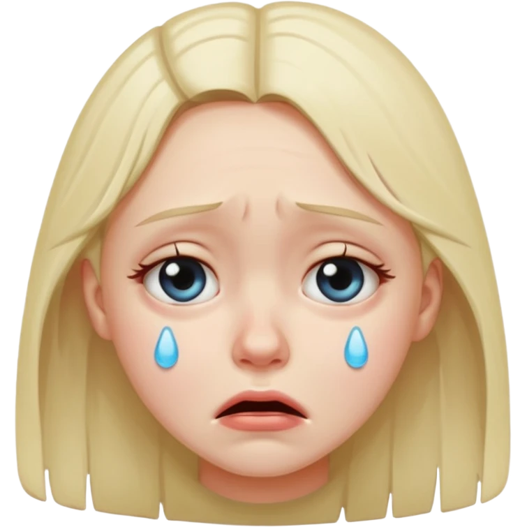 a crying girl emoji