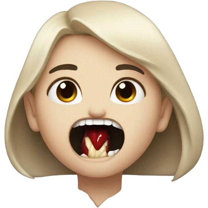 Vampire biting lightskinned girl emoji