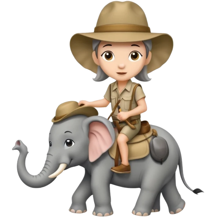 Ride on elephant emoji