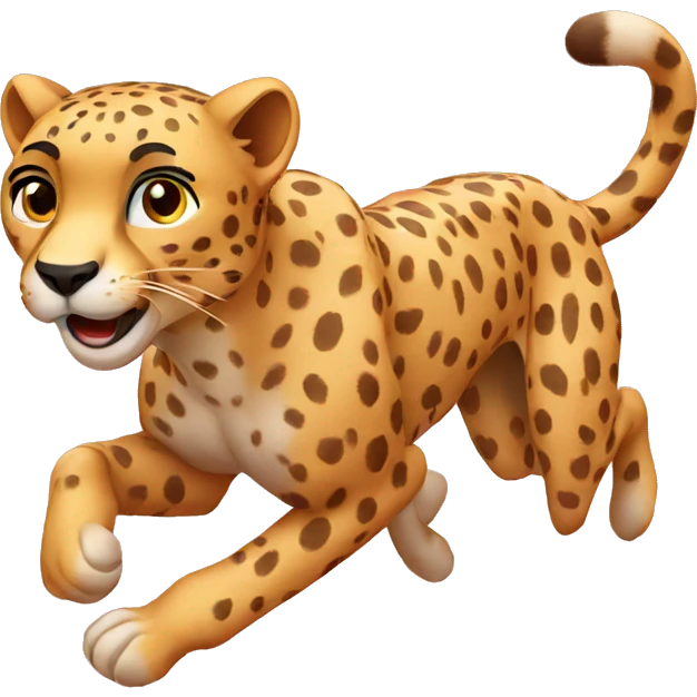 cheetah running add heart emoji