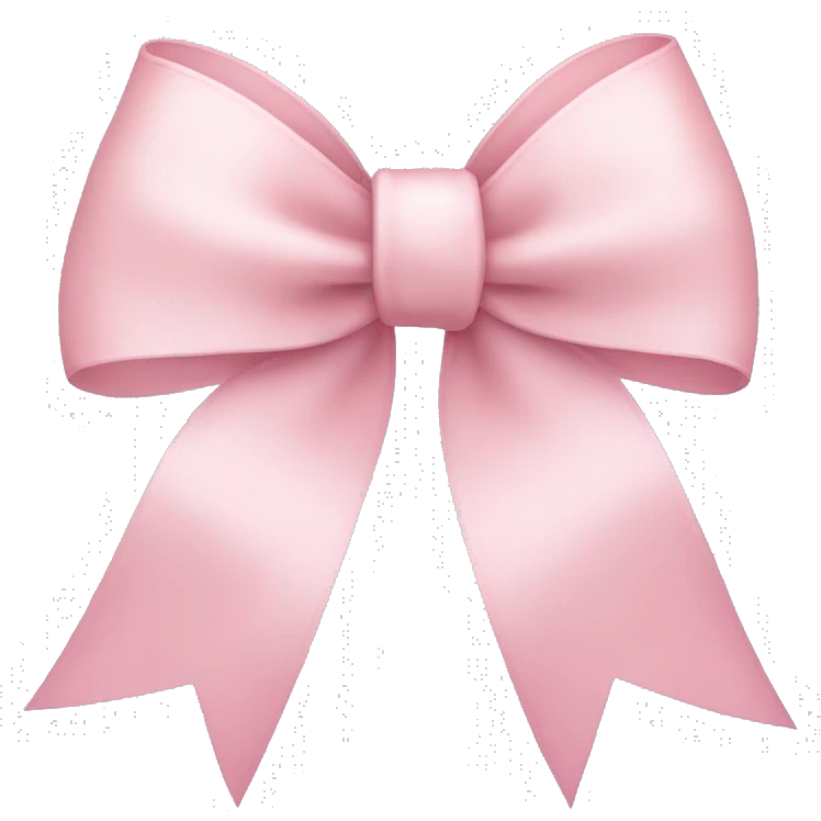 light pink ribbon bow emoji