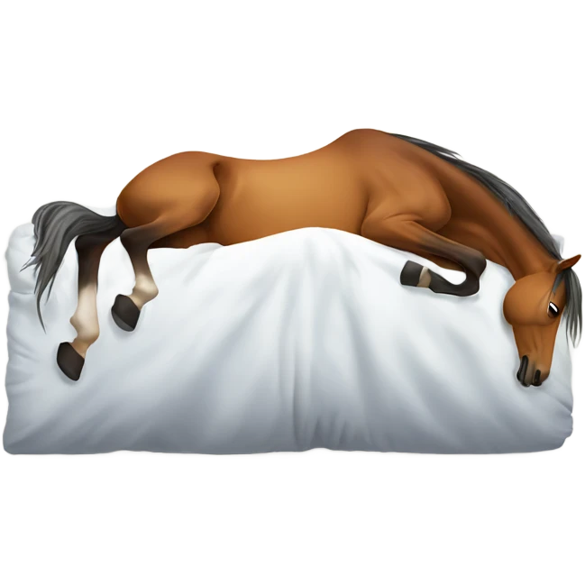 Horse sleeping upside down  emoji