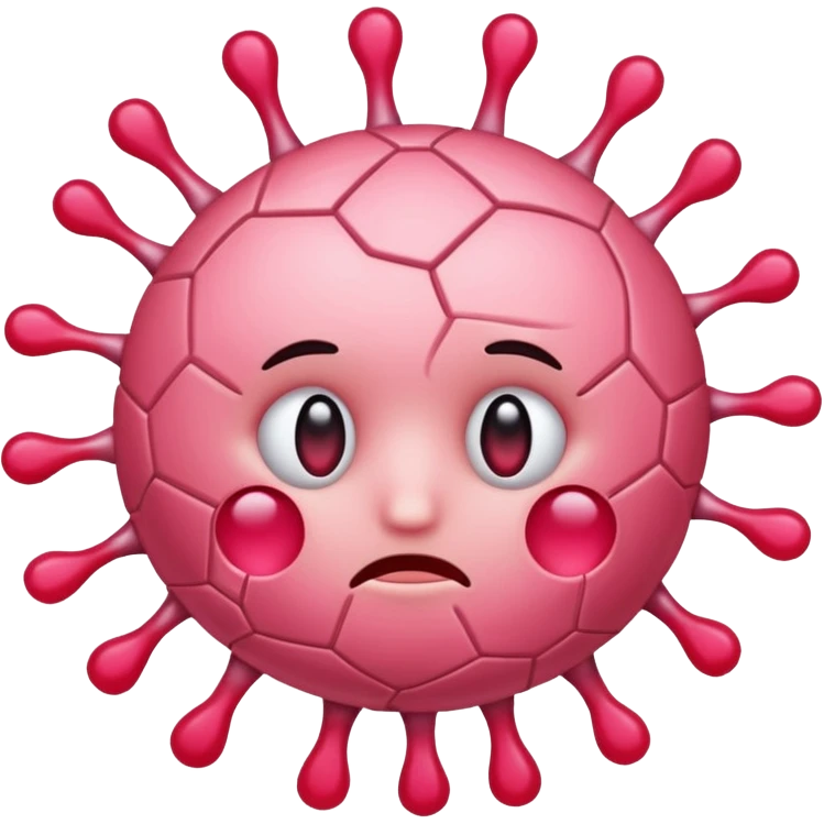 Virus rosita eliminado y triste emoji