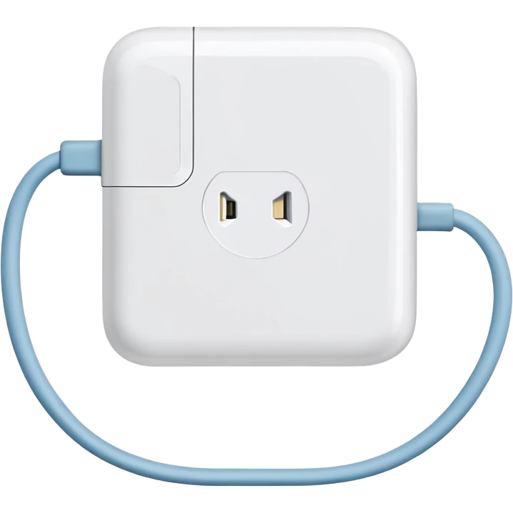 white phone charger emoji