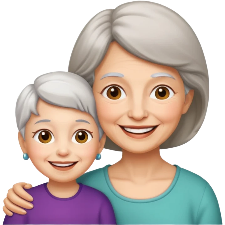 Grandmother - granddaughter emoji