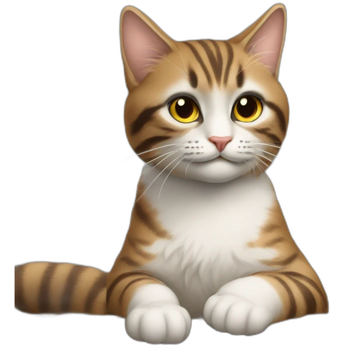 чихуахуа обнимается с котом  emoji