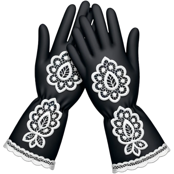 lace gloves emoji