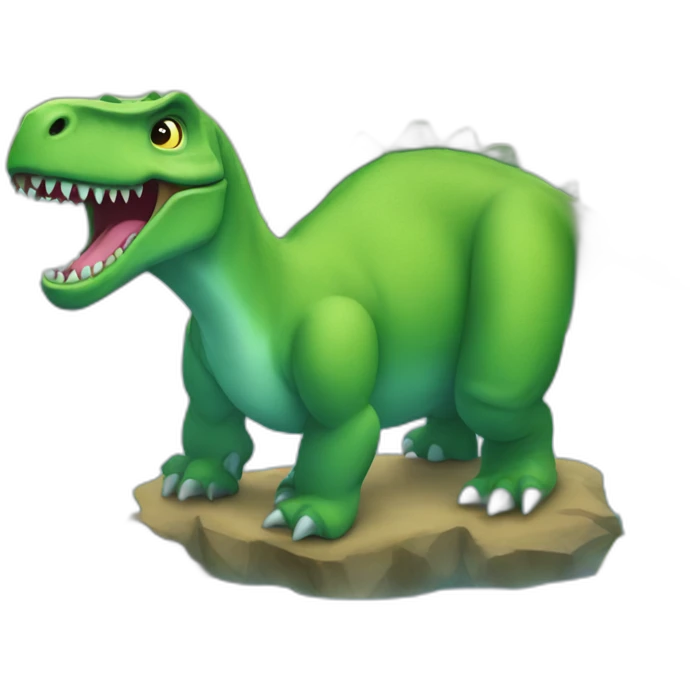 Dinosaurio con arma de agua  emoji