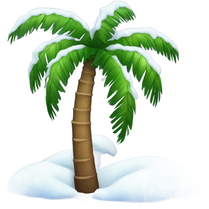 snow covered palm tree emoji