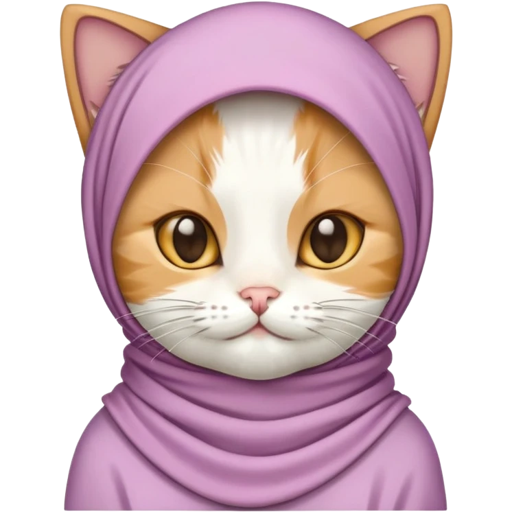 Kitten wearing a hijab emoji