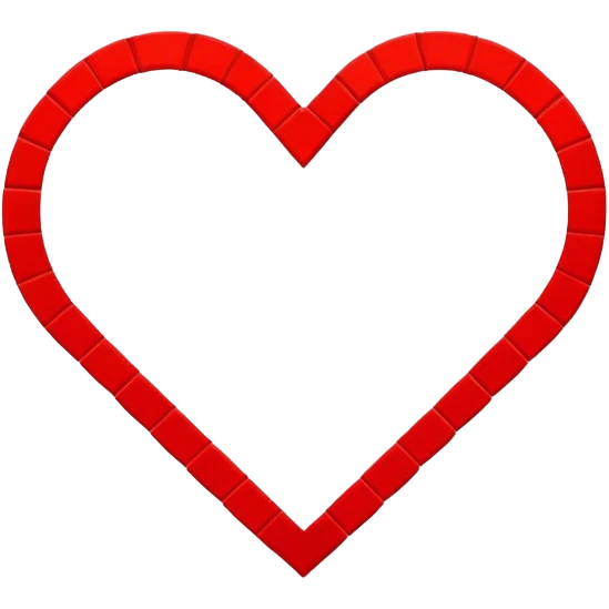 A pixel art emoji of a heart, rendered in a retro 8-bit style with simple, bold colors. emoji