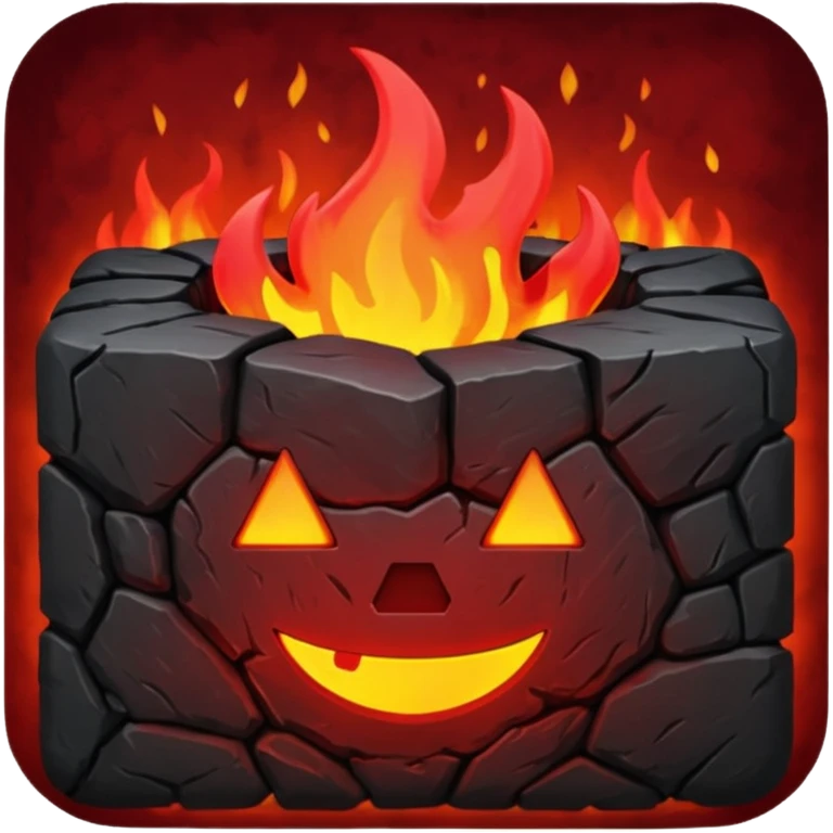 burning coal square emoji