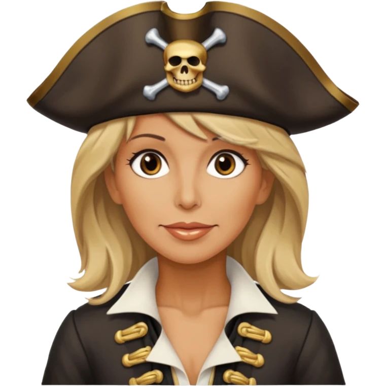 Pirate avec la tete de brigite macron emoji