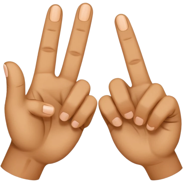 The ok hand emoji but with the 2 fingers spread apart emoji