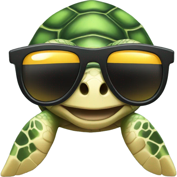 Sea turtle with sunglasses  emoji