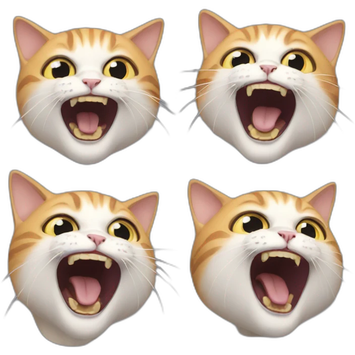 Cat sfinks screaming emoji