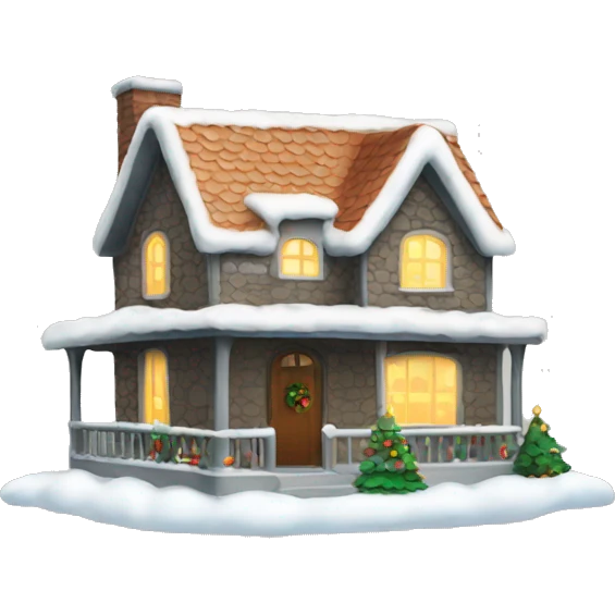 Christmas house emoji