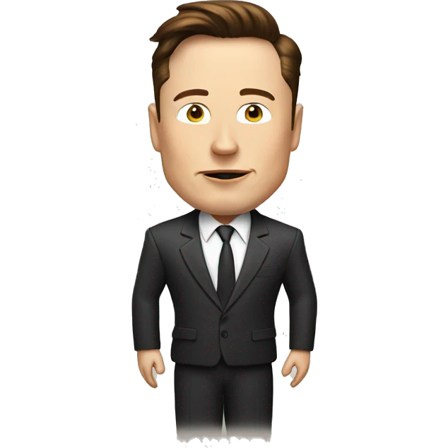 Elon Musk con un cohete emoji