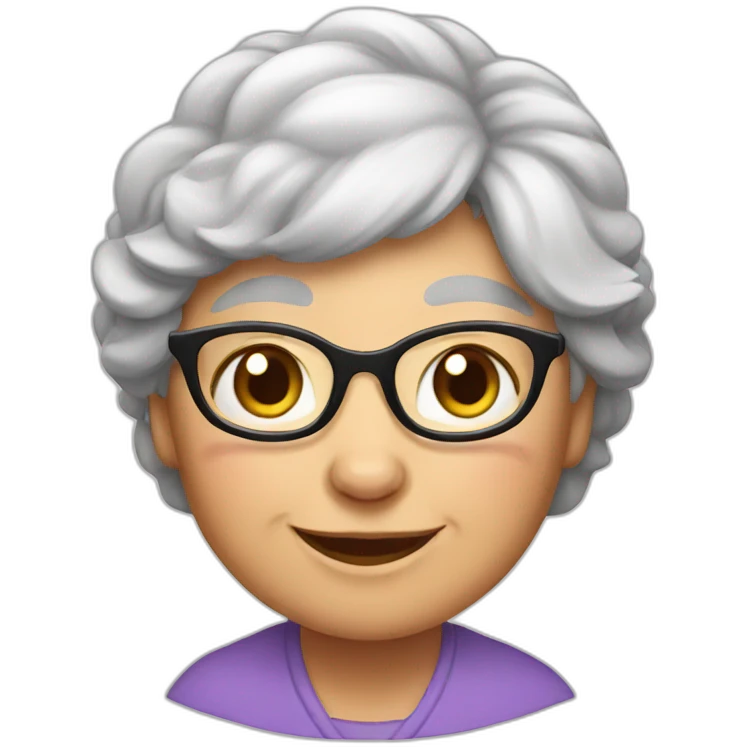 grandma cat emoji