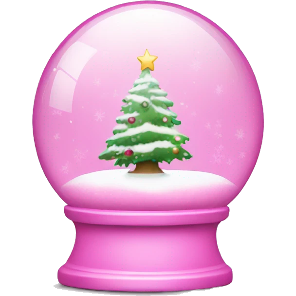 Snowglobe pink Christmas  emoji