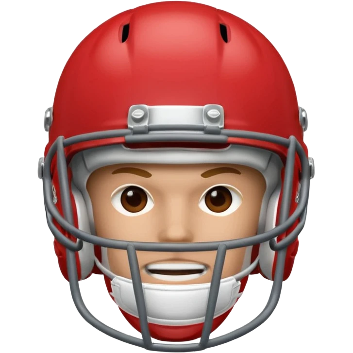 College football player helmet in light red color emoji