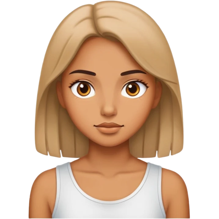 a girl with real side eyes emoji