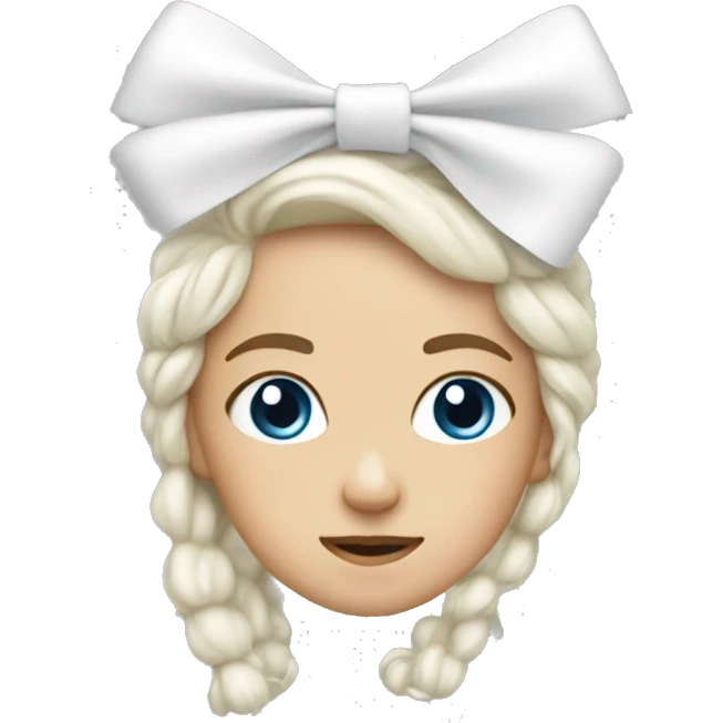 White bow ￼ emoji
