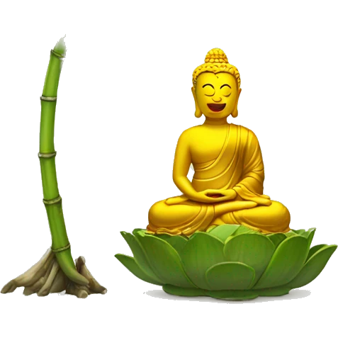 bambou et bouddha emoji