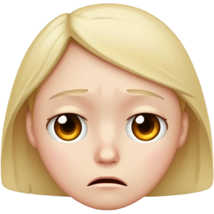 Scary sad face emoji