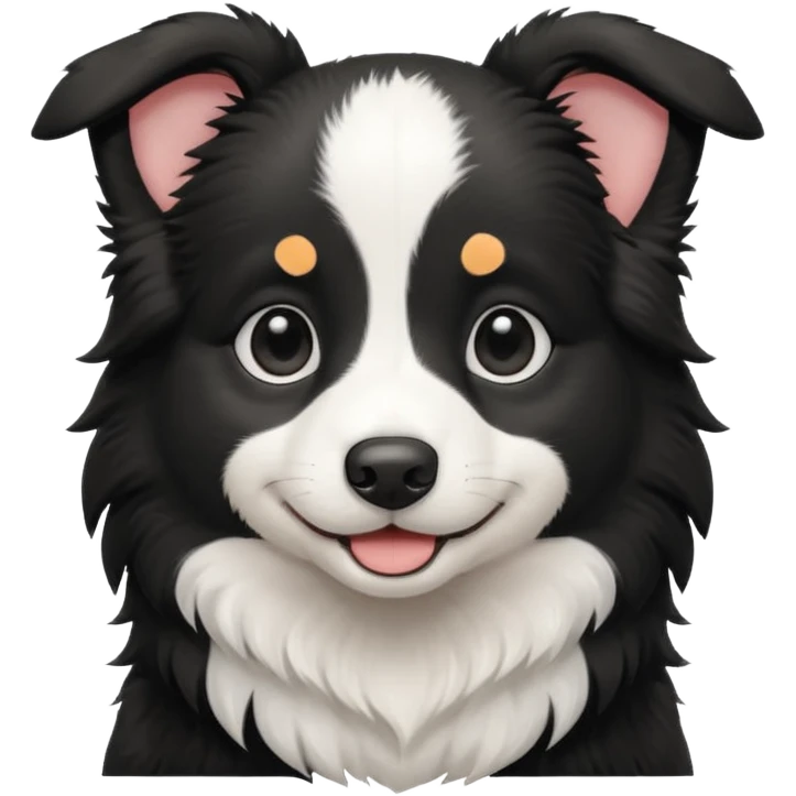 smile, baby bordercollie, only face  emoji