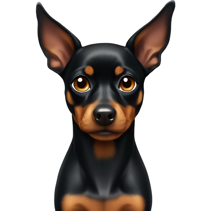 black miniature pinscher  emoji