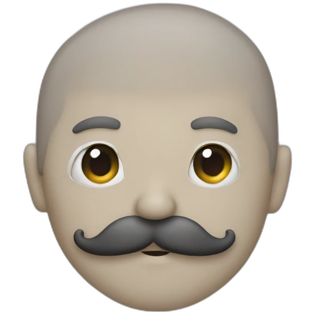 Squared mustache man emoji