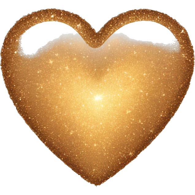 light brown sparkly heart emoji