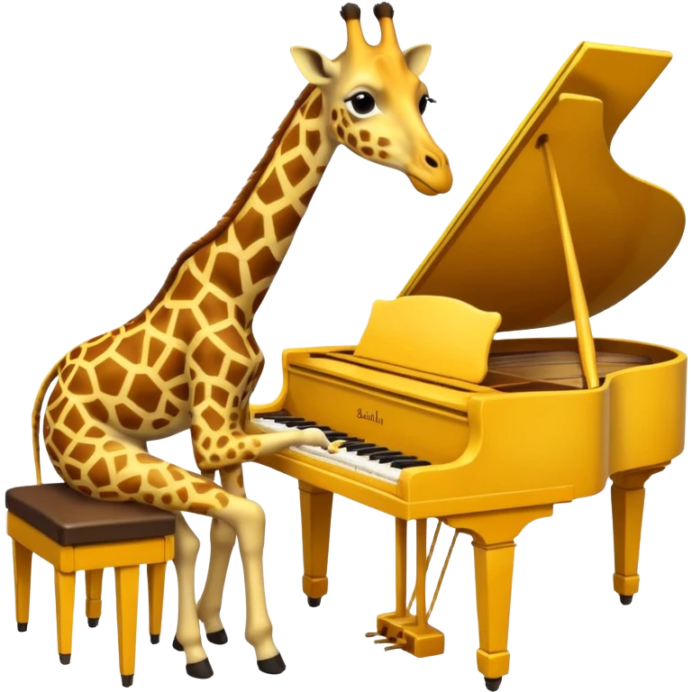 une giraffe qui joue au piano emoji
