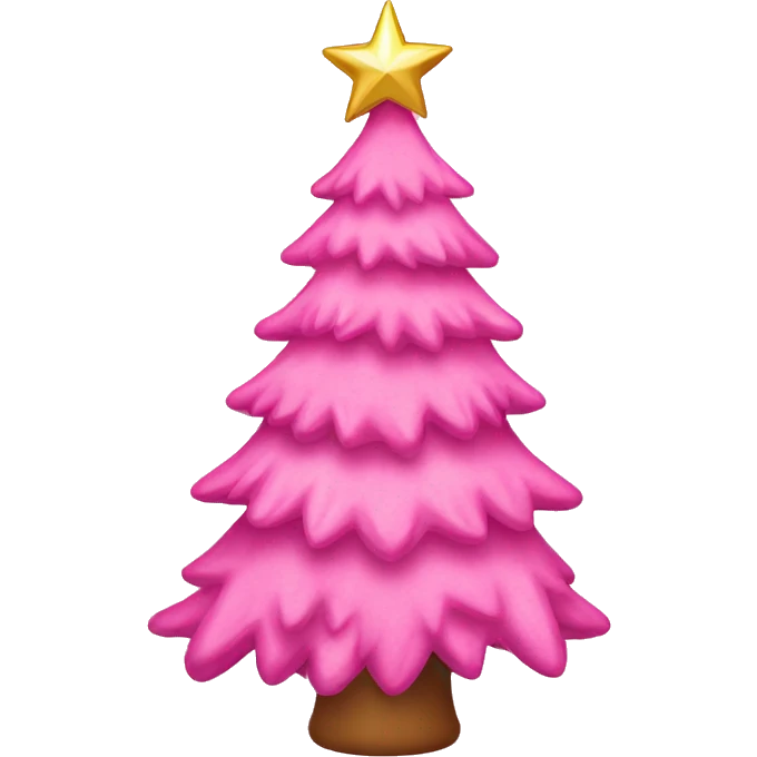 pink christmas tree with pink bows  emoji