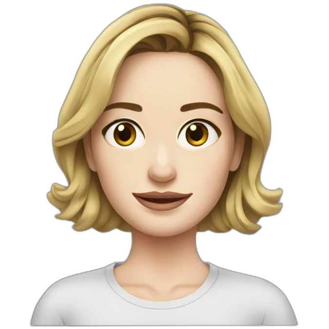 emily blunt cartoon wearing tee emoji