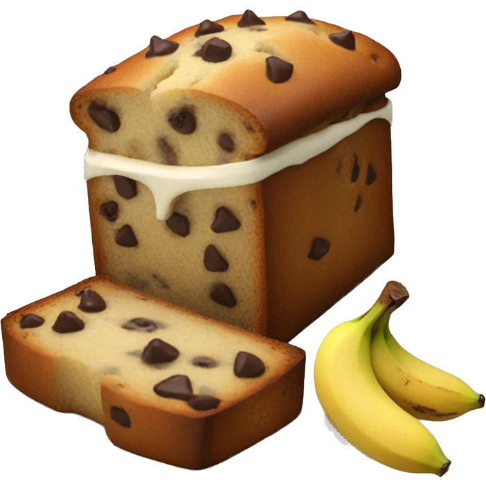 Chocolate chip banana bread emoji