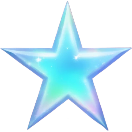 Iridescent light sparkling stars emoji