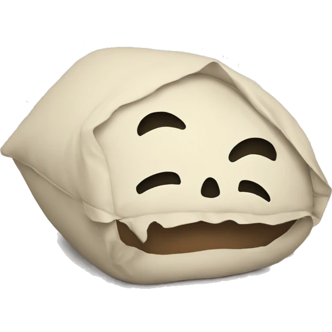 cartoon head buried in pillow emoji