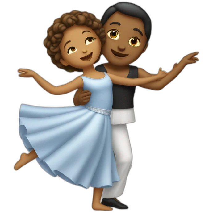 Une danseuse de classique et son enfant  emoji