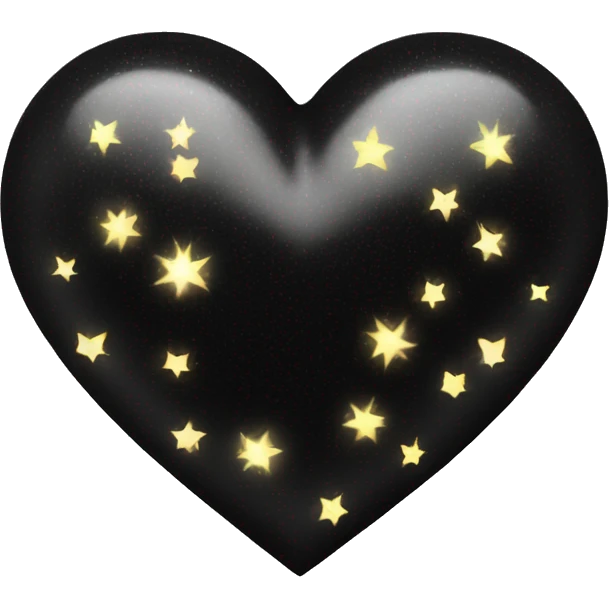 Black heart with sparkles emoji