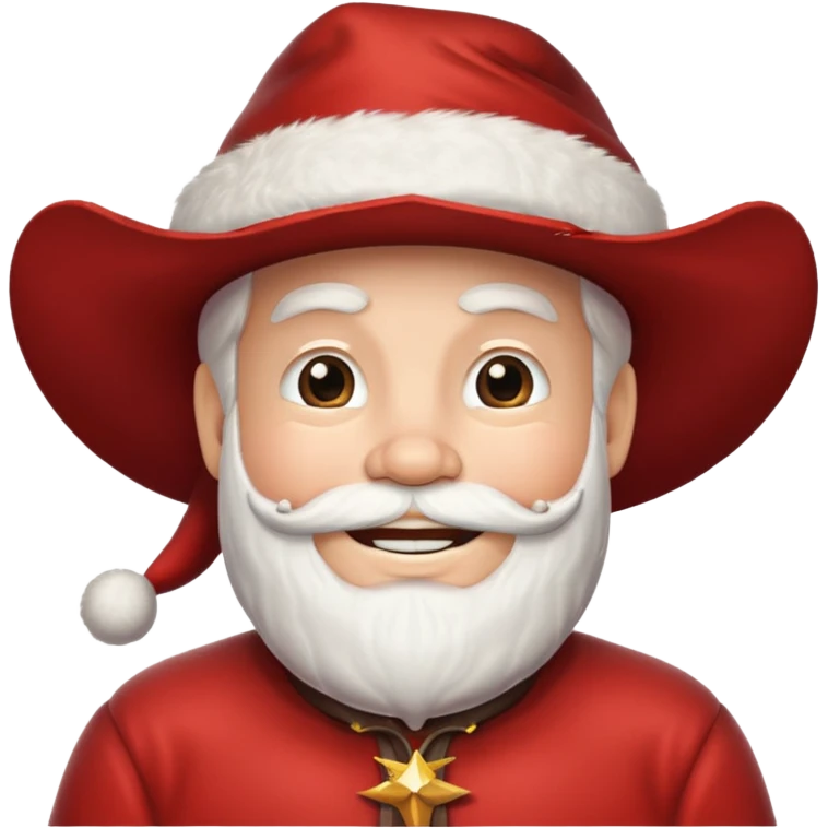 Santa with a cowboy hat just the head emoji