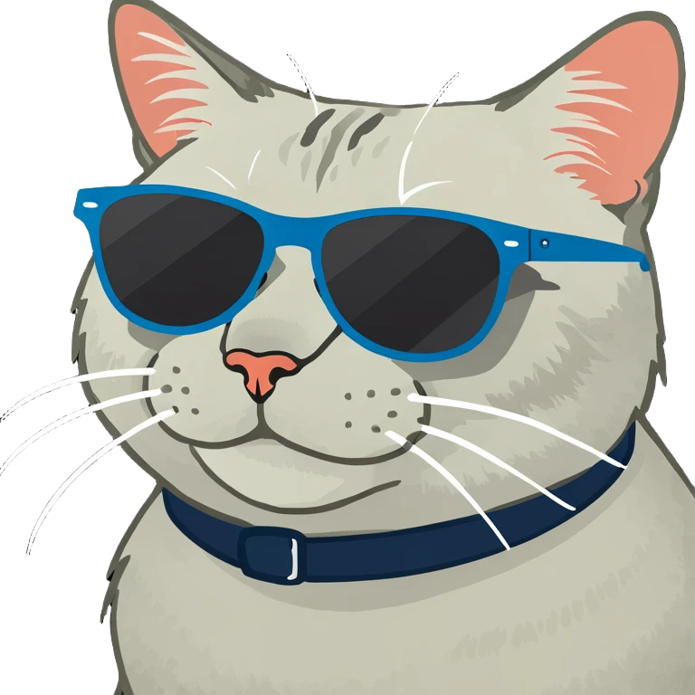 Cat with sunglasses emoji