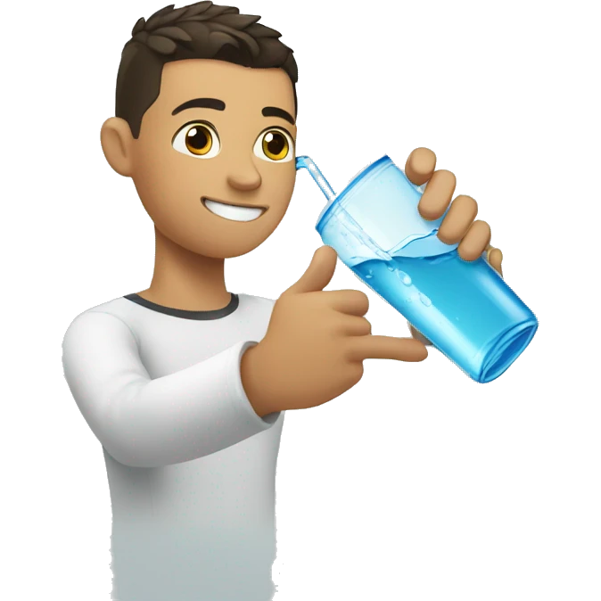 Ronaldo drinking water emoji