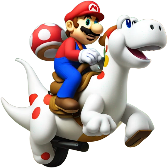 Super Mario riding Yoshi emoji
