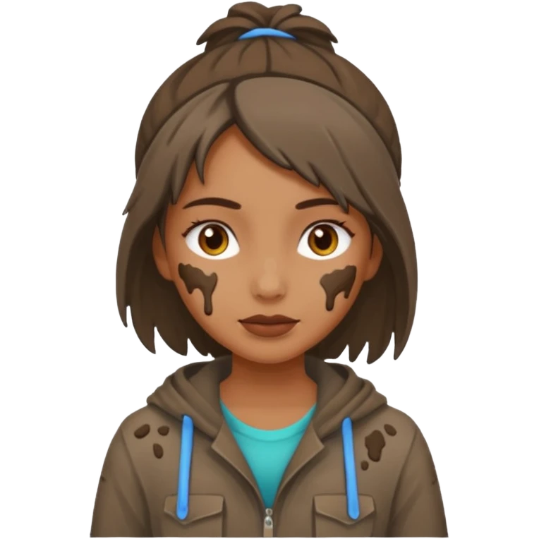 girl with mud on her emoji