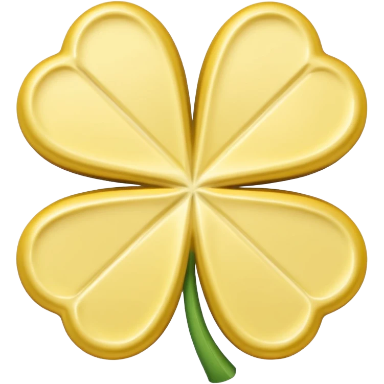 Butter in the shape of a four leaf clover emoji