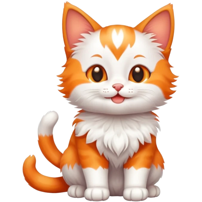 Happy kitten full body emoji