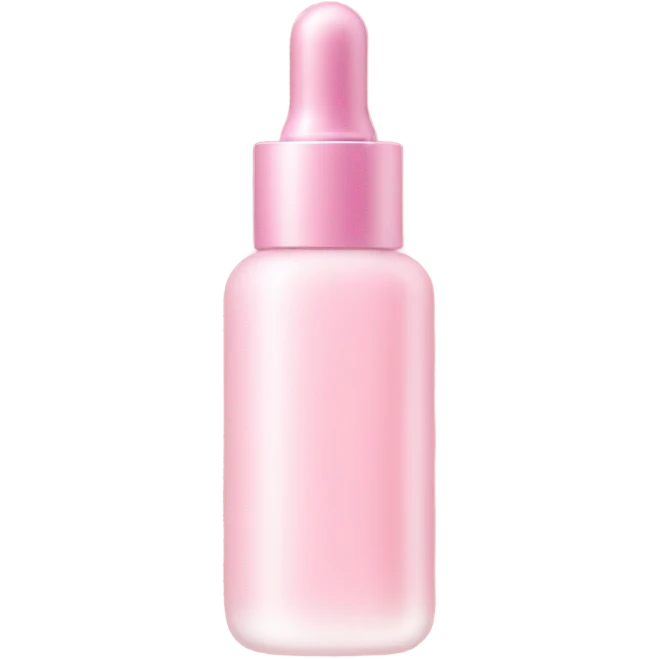 beautiful bottle of face serum light pink color emoji